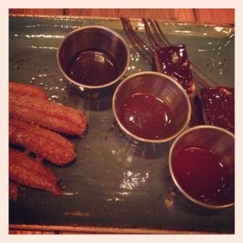 Churros and Mexican chocolate bars.